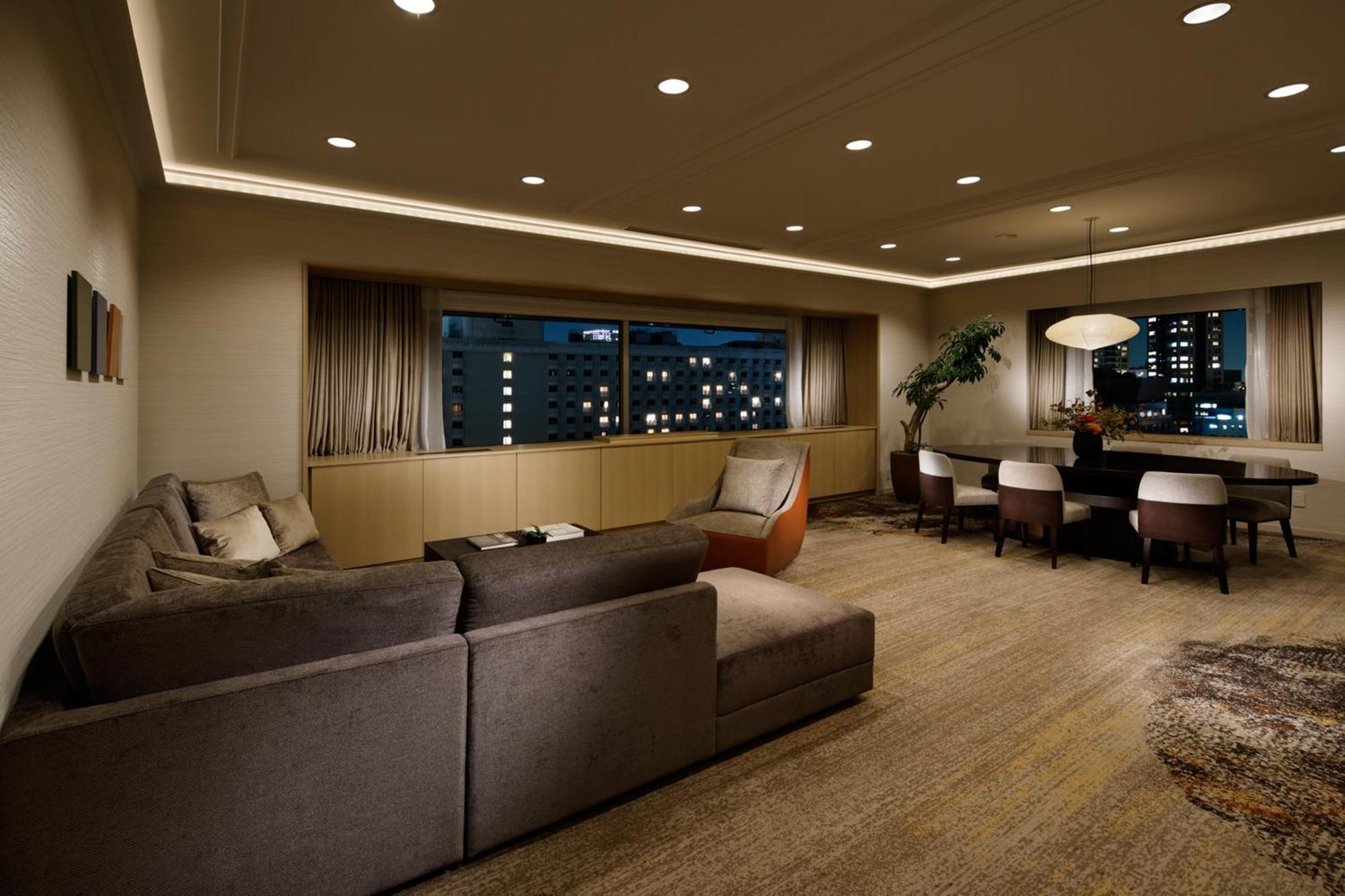 Grand Prince Hotel Takanawa Prefektura Tokio Exteriér fotografie A living room with indirect lighting