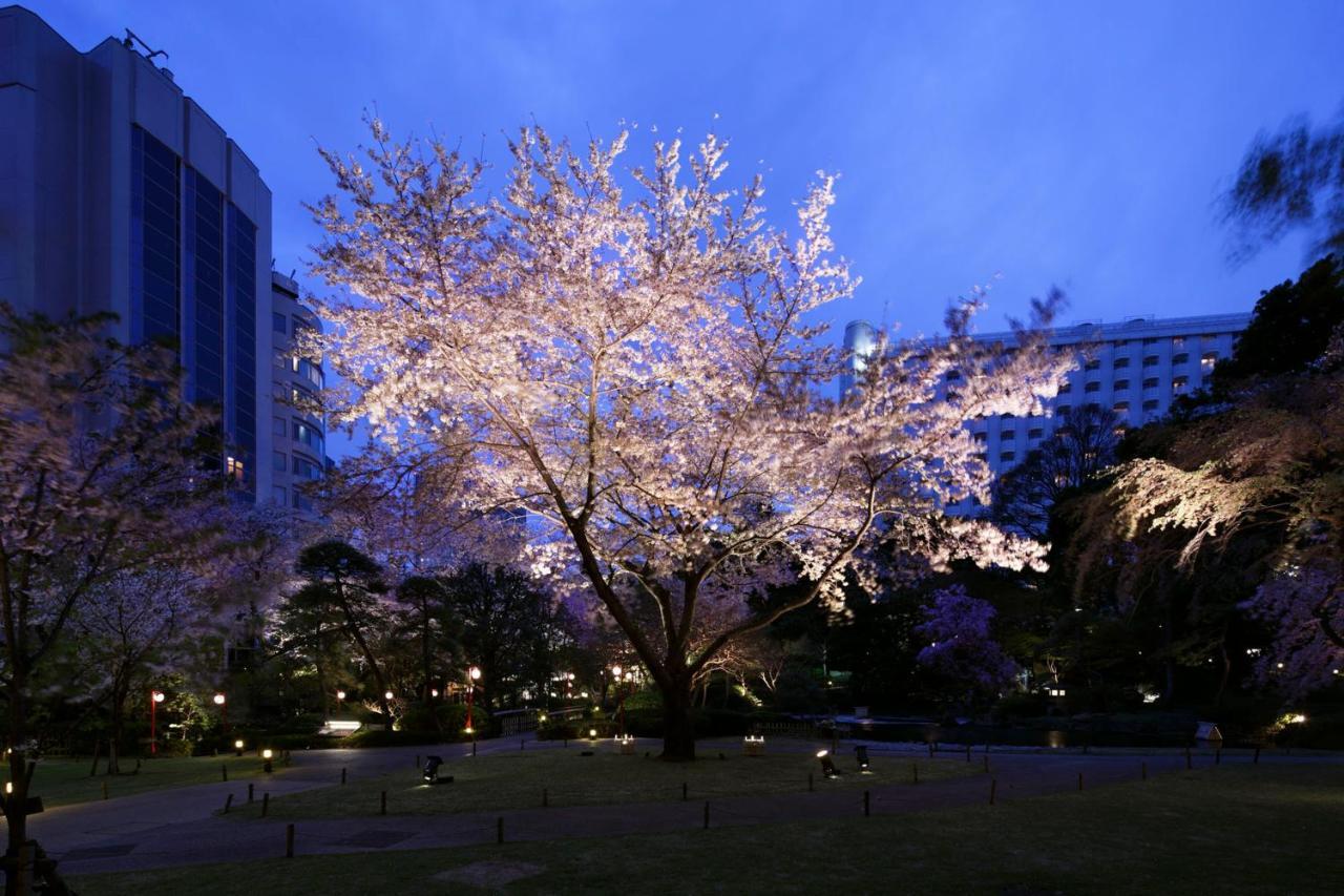 Grand Prince Hotel Takanawa Prefektura Tokio Exteriér fotografie Illuminated cherry trees at night